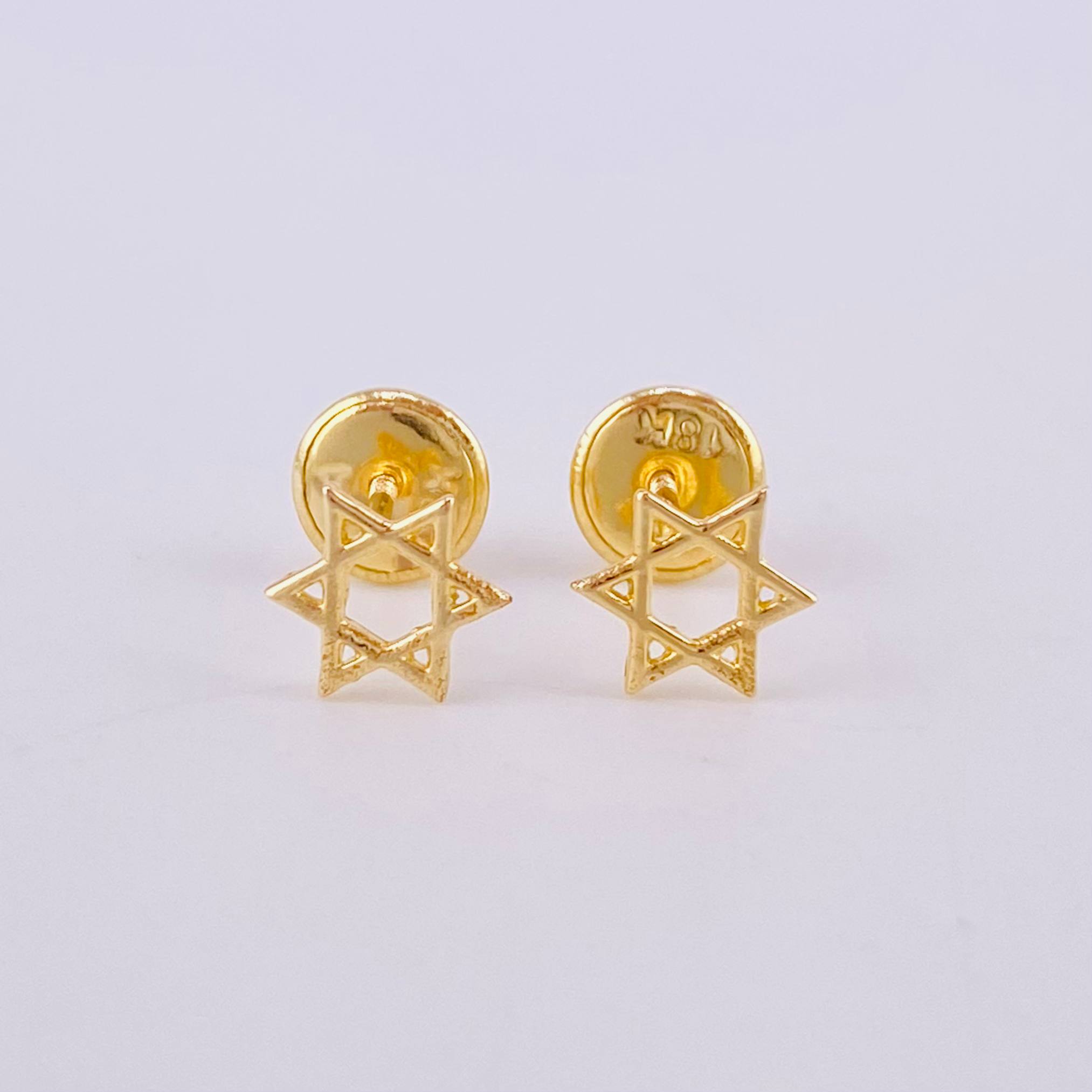 Topos Estrella De David 0.5g / in / 5.1mm Oro Amarillo 18K