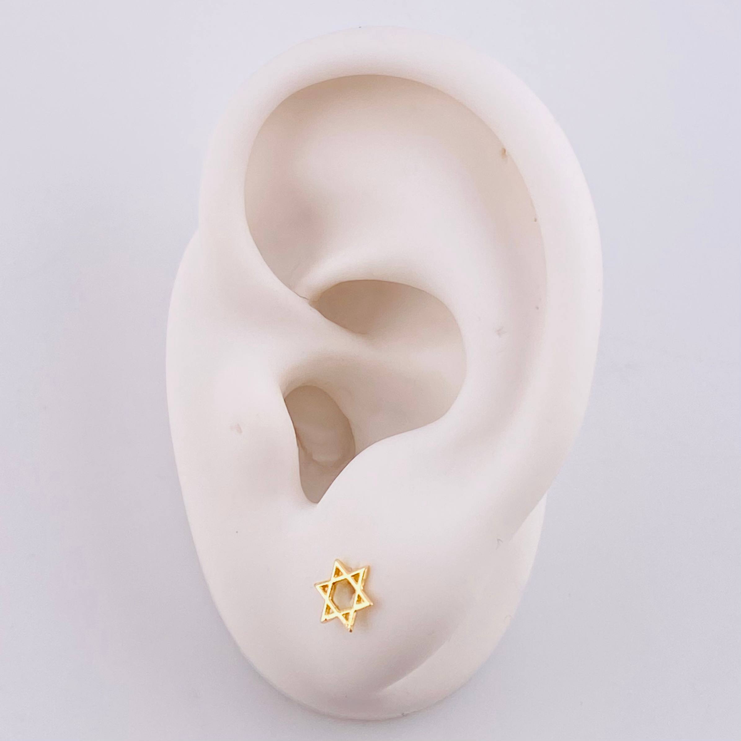 Topos Estrella De David 0.5g / in / 5.1mm Oro Amarillo 18K