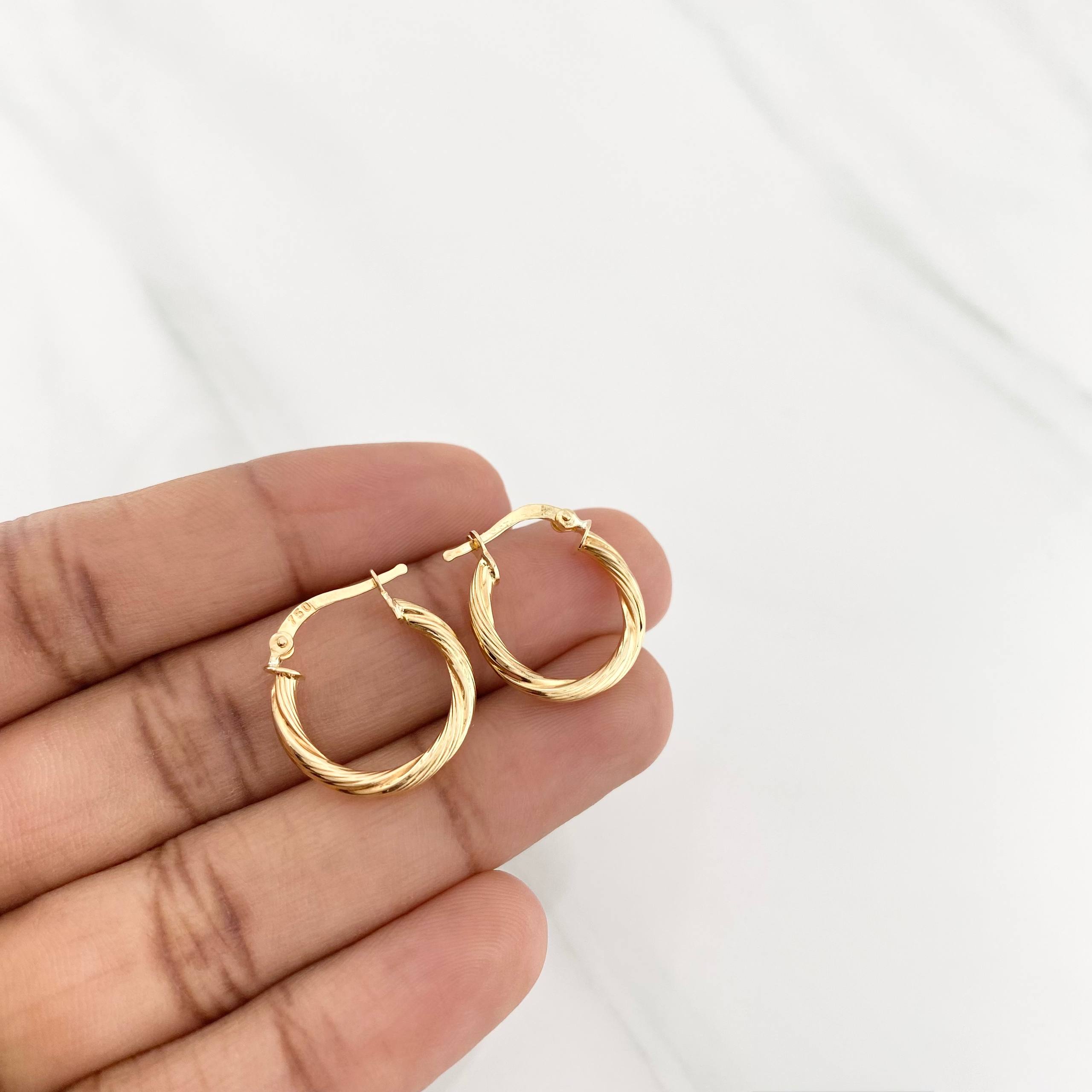 Candongas Mary 1.8g / 1.9cm Oro Amarillo 18K