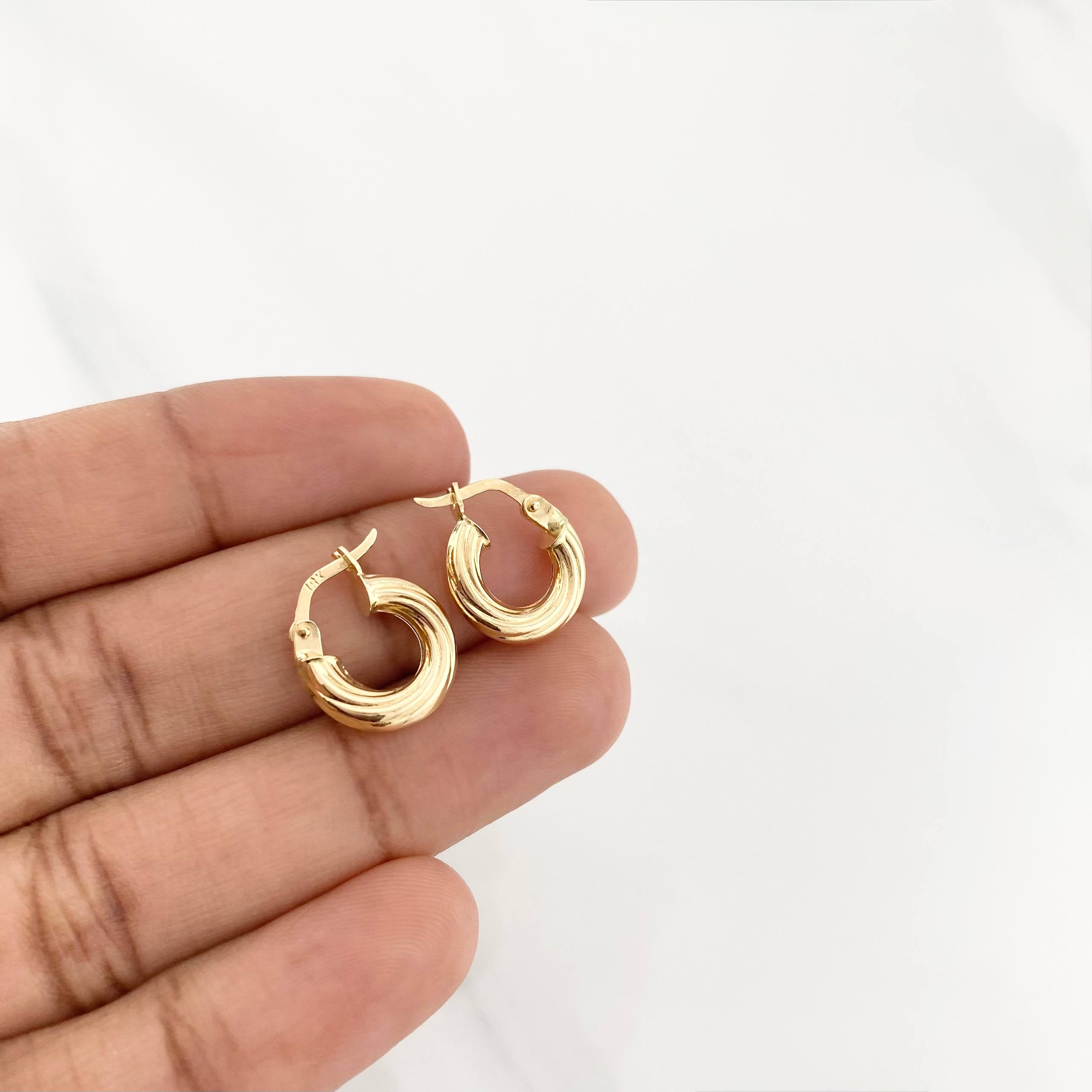 Candongas Mary 1.3g / 1.4cm Oro Amarillo 18K