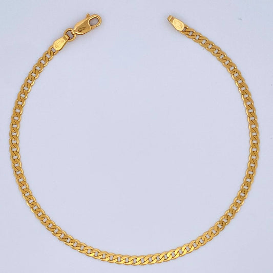 Pulso Cuabano 3.45gr / 21.7cm / 2.7mm Oro Amarillo +1 18K &