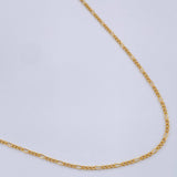 Cadena Figaro 1.1gr / 50cm / 1.1mm Oro Amarillo +1 18K &