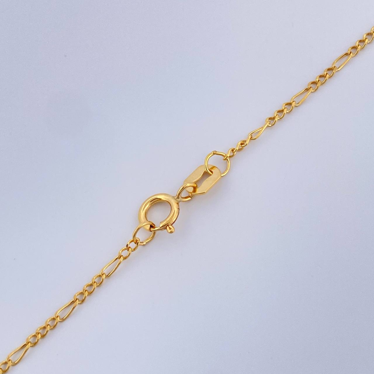 Cadena Figaro 1.1gr / 50cm / 1.1mm Oro Amarillo +1 18K &