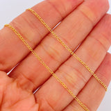 Cadena Figaro 1.1gr / 50cm / 1.1mm Oro Amarillo +1 18K &