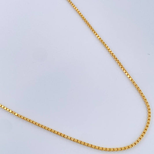 Cadena Veneciana 3.5gr / 45.3cm / 1.2mm Oro Amarillo +3 18K &