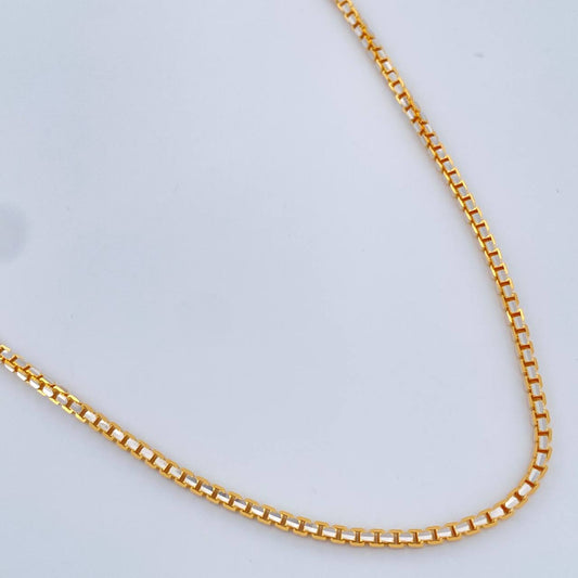 Cadena Veneciana 15.1gr / 60cm / 1.9mm Dos Oros Amarillo Blanco +3 18K &