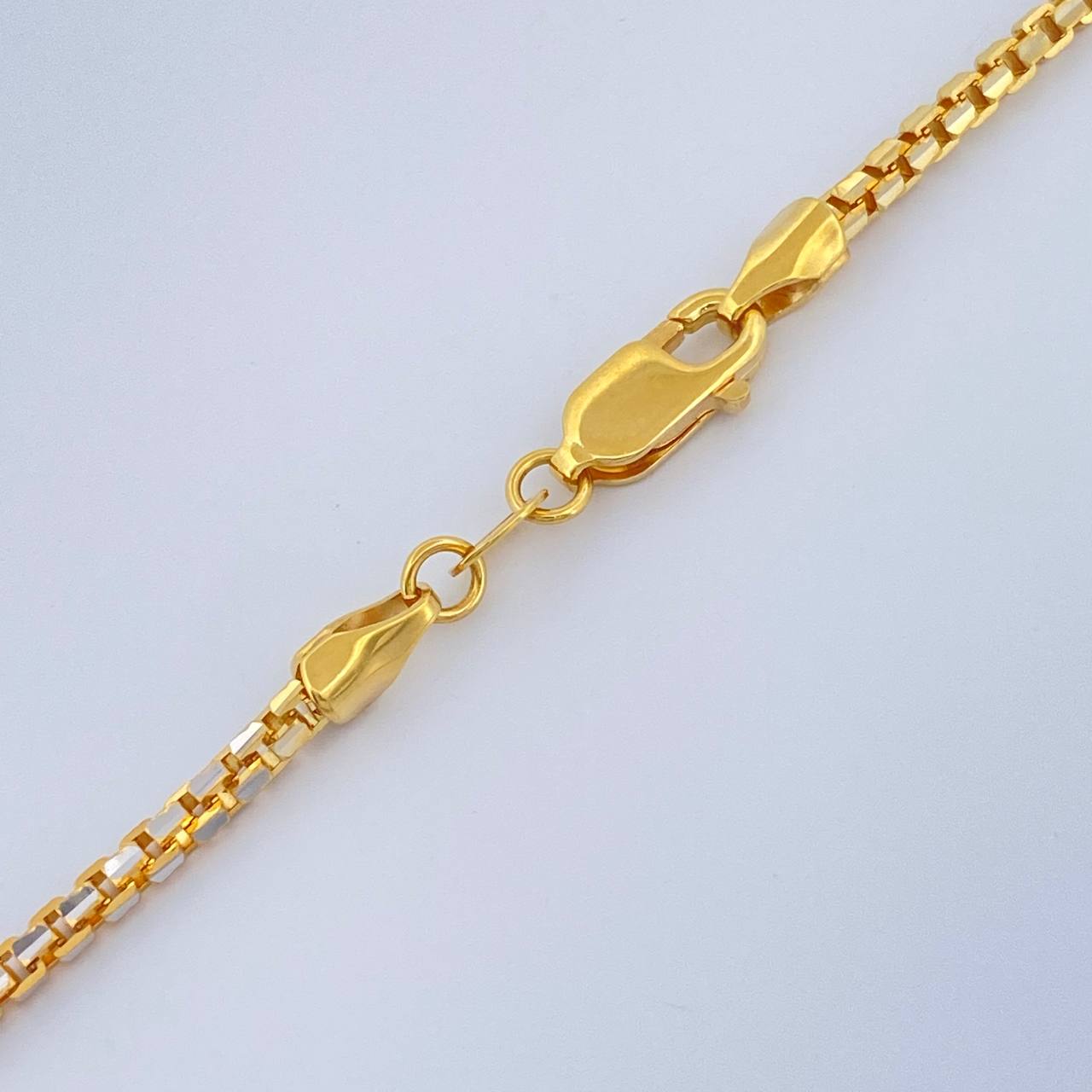 Cadena Veneciana 15.1gr / 60cm / 1.9mm Dos Oros Amarillo Blanco +3 18K &