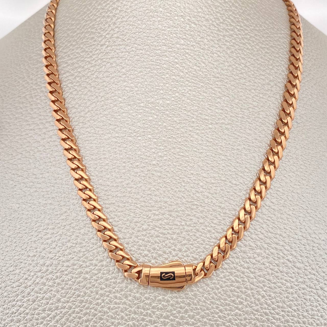 Cadena Cubano Monaco 19.05gr / 61cm / 4.8mm Oro Rosa +4 18K &
