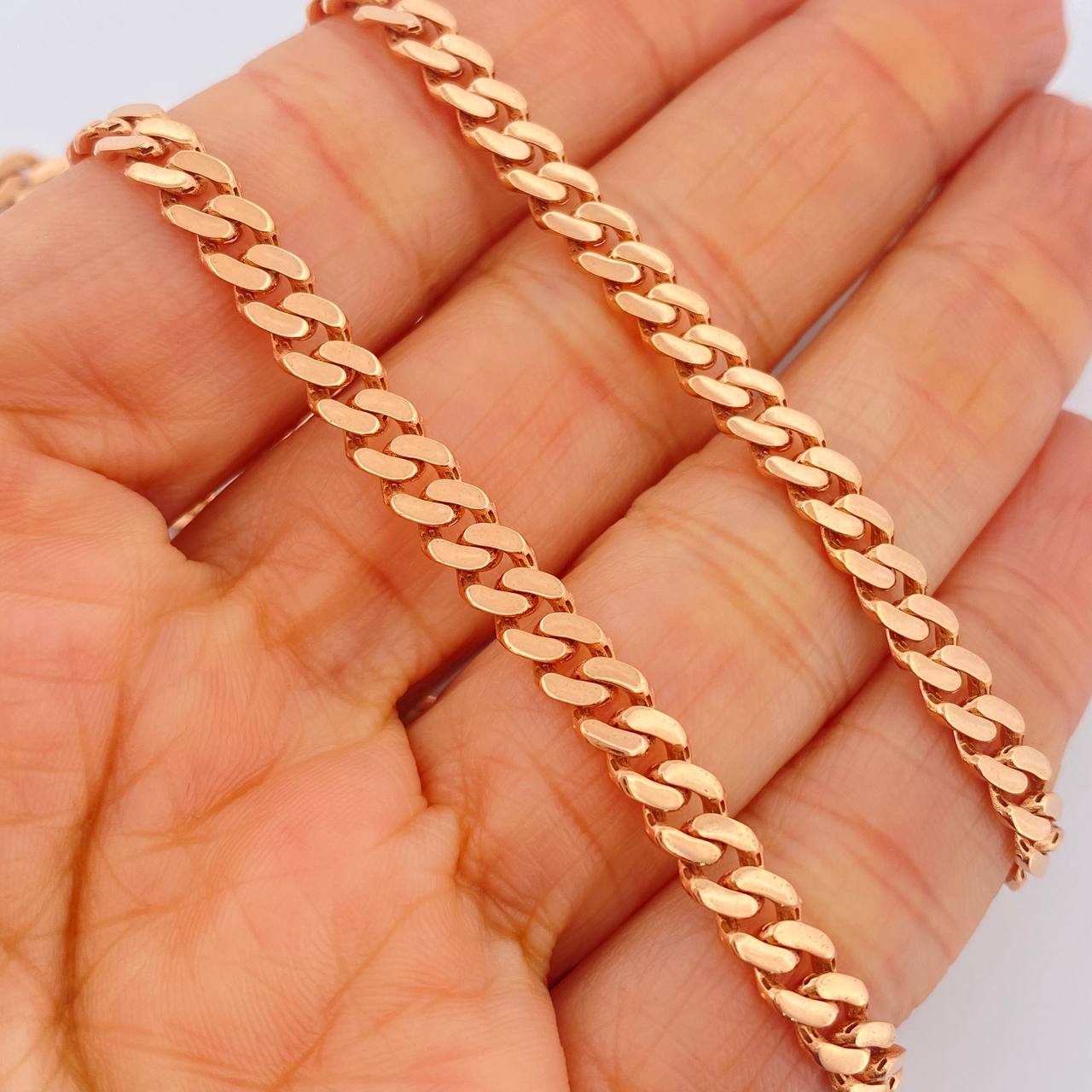 Cadena Cubano Monaco 19.05gr / 61cm / 4.8mm Oro Rosa +4 18K &