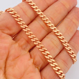 Cadena Cubano Monaco 19.05gr / 61cm / 4.8mm Oro Rosa +4 18K &