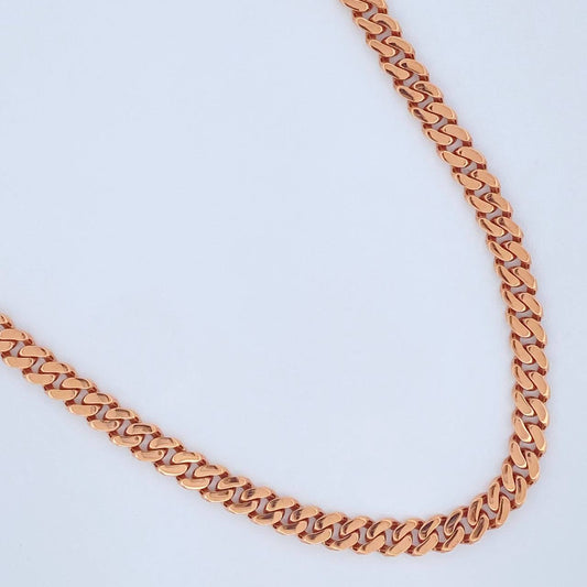 Cadena Cubano Monaco 19.05gr / 61cm / 4.8mm Oro Rosa +4 18K &