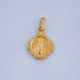 Dije Virgen Milagrosa 0.35gr / 1.5cm / Troquelado Oro Amarillo &