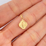 Dije Virgen Milagrosa 0.35gr / 1.5cm / Troquelado Oro Amarillo &