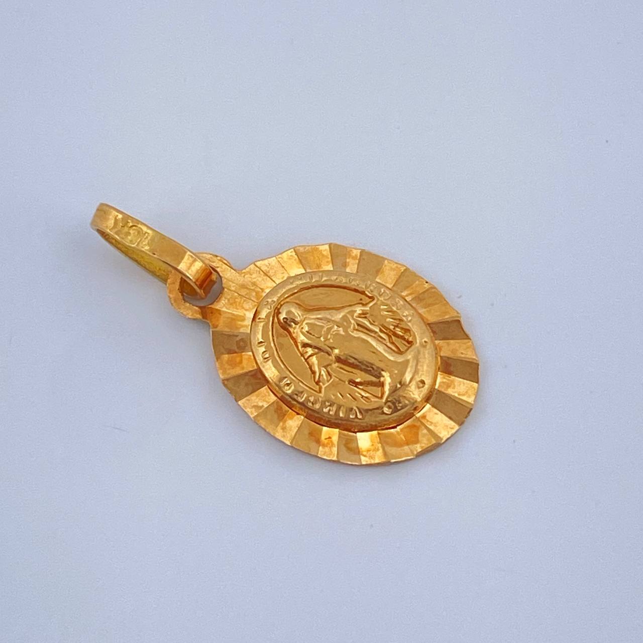 Dije Vigen Milagrosa 0.9gr / 1.8cm / Oro Amarillo 18K &