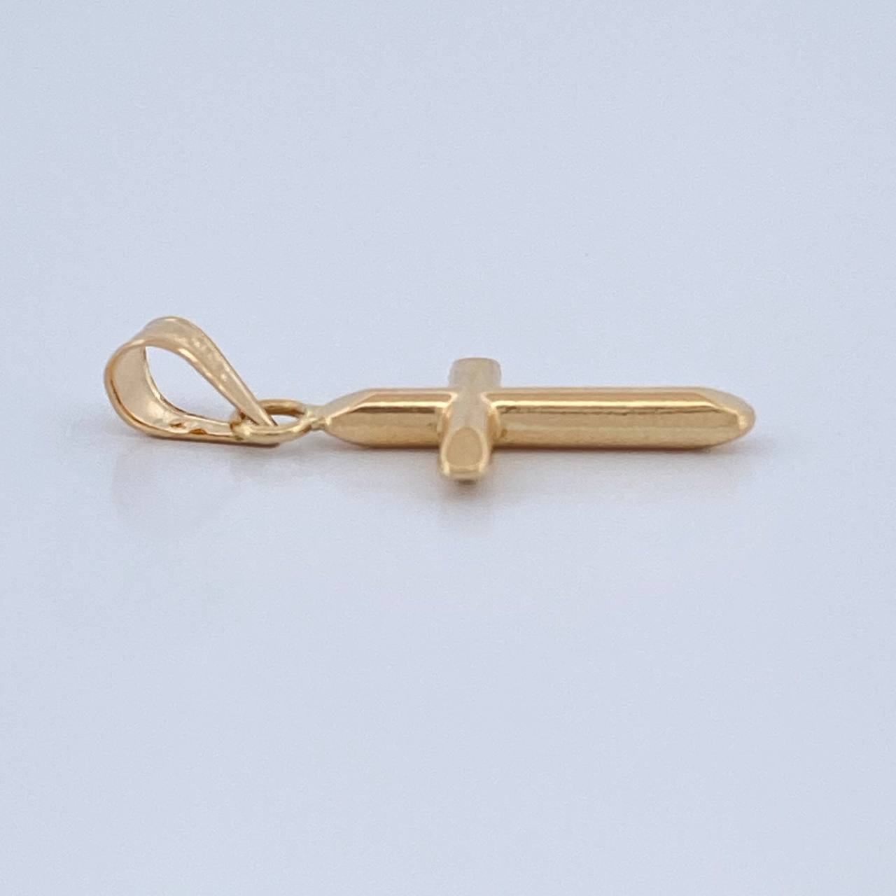 Dije Cruz 0.4gr / 2.4cm / Oro Amarillo 18K &