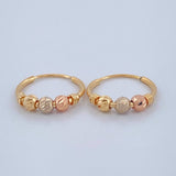 Candongas Trio 1.1gr / 1.5cm / Tres Oros  18K &
