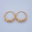 Candongas Trio 1.1gr / 1.5cm / Tres Oros  18K &