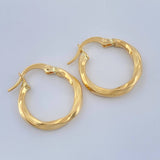 Candongas Mai 1.25gr / 1.9cm / Rayadas Oro Amarillo &