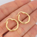 Candongas Mai 1.25gr / 1.9cm / Rayadas Oro Amarillo &
