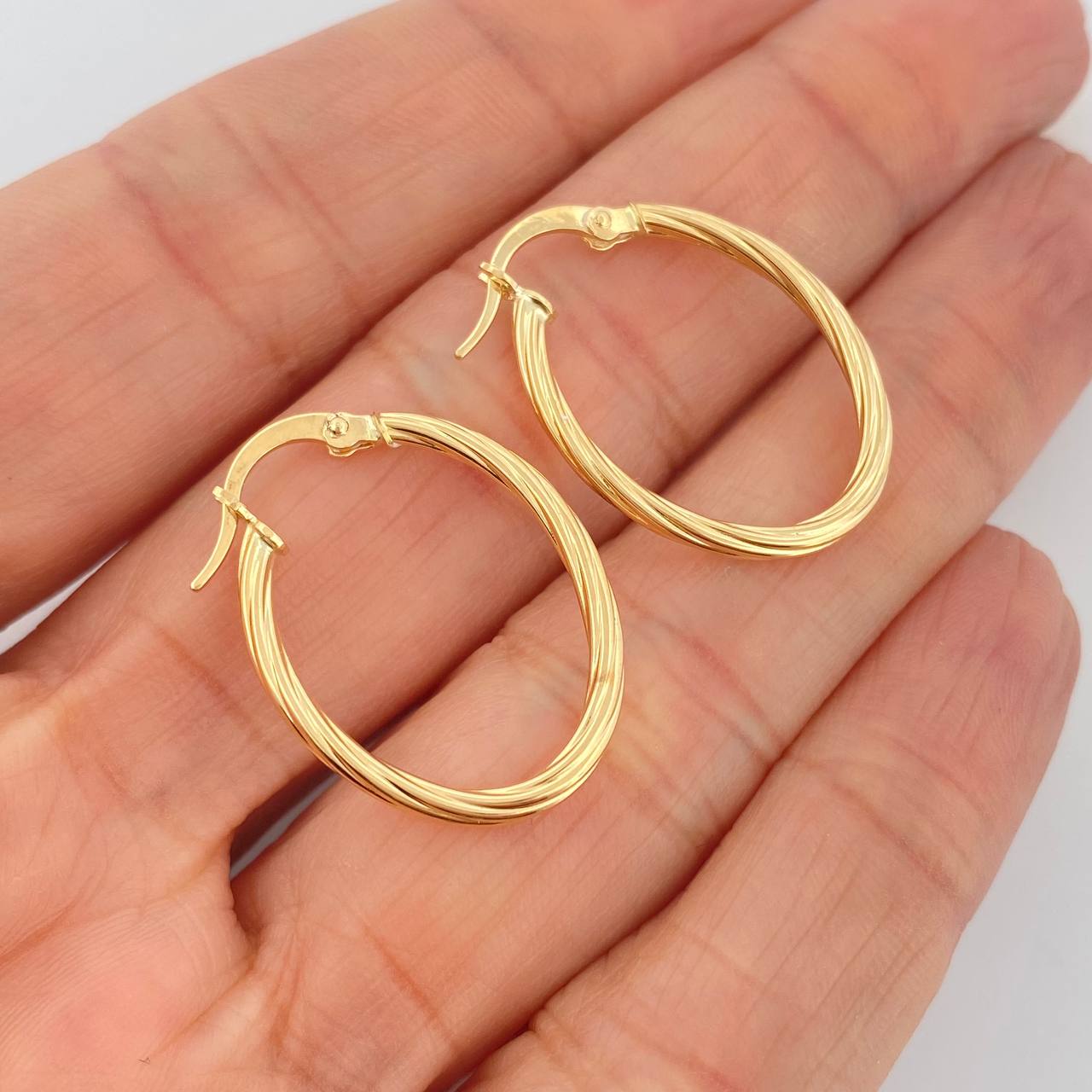 Candongas Arielle 1.4gr / 2.7cm / Oro Amarillo 18K &