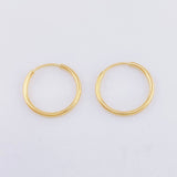 Candongas Mini Aro Liso 0.55gr / 1.3cm / Oro Amarillo 18K