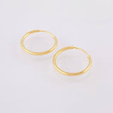 Candongas Aro Liso 0.5g / 1cm Oro Amarillo 18K