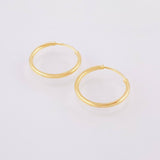 Candongas Mini Aro Liso 0.55gr / 1.3cm / Oro Amarillo 18K