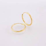 Candongas Aro Liso 0.45g / 1cm Oro Amarillo 18K