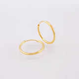 Candongas Mini Aro Liso 0.55gr / 1.3cm / Oro Amarillo 18K