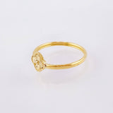 Anillo Trebol Diamantado 1gr / T5 3/4 / Oro Amarillo Nac.Esp. 18K