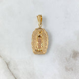 Dije Virgen de Guadalupe 5.15gr / 3.8cm / Silueta Circones Blancos Fucsias Verdes Oro Amarillo ©
