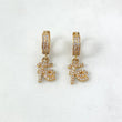 Candongas Fe 4.05gr / 2.5cm / Circones Blancos Oro Amarillo