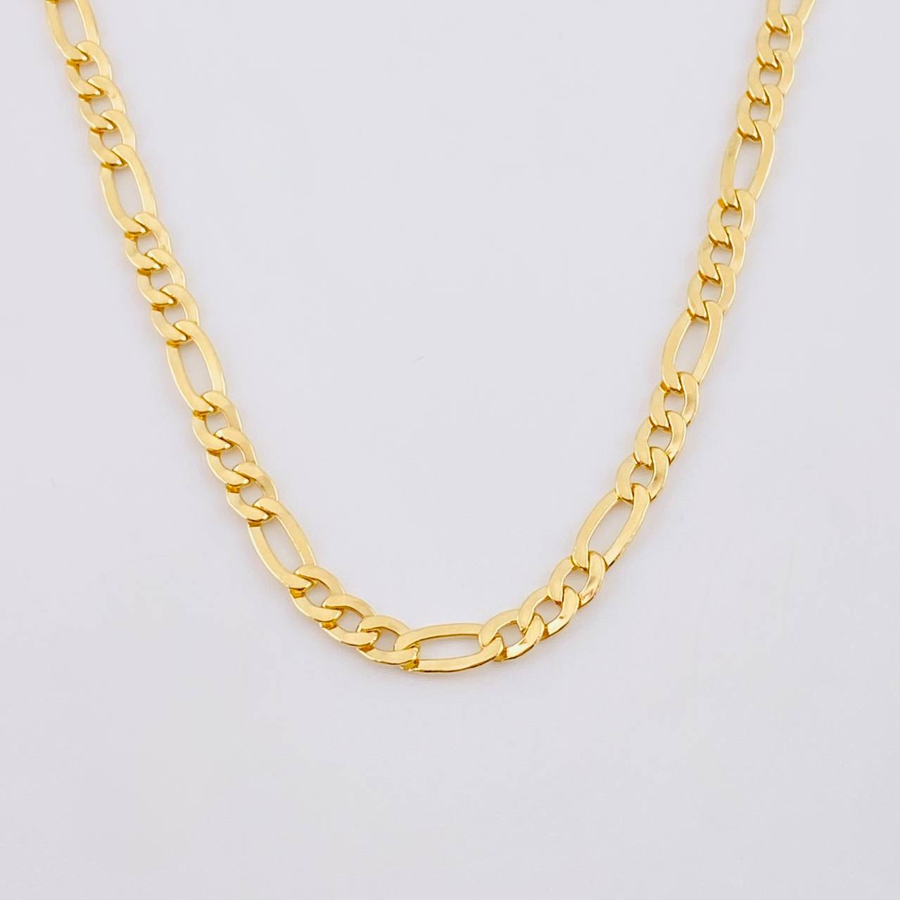 Cadena Figaro 4.25g / 60cm / 3.4mm Oro Amarillo 18K