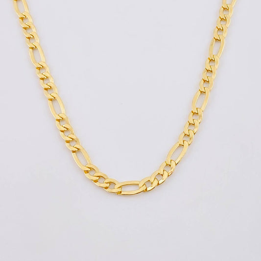 Cadena Figaro 3.75g / 60cm / 3.4mm Oro Amarillo 18K