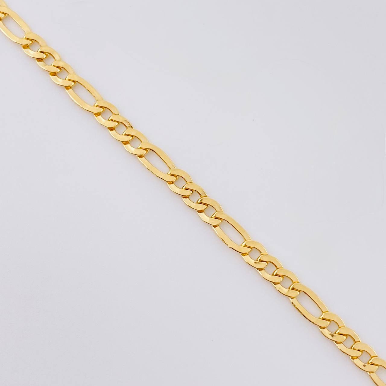 Cadena Figaro 4.25g / 60cm / 3.4mm Oro Amarillo 18K