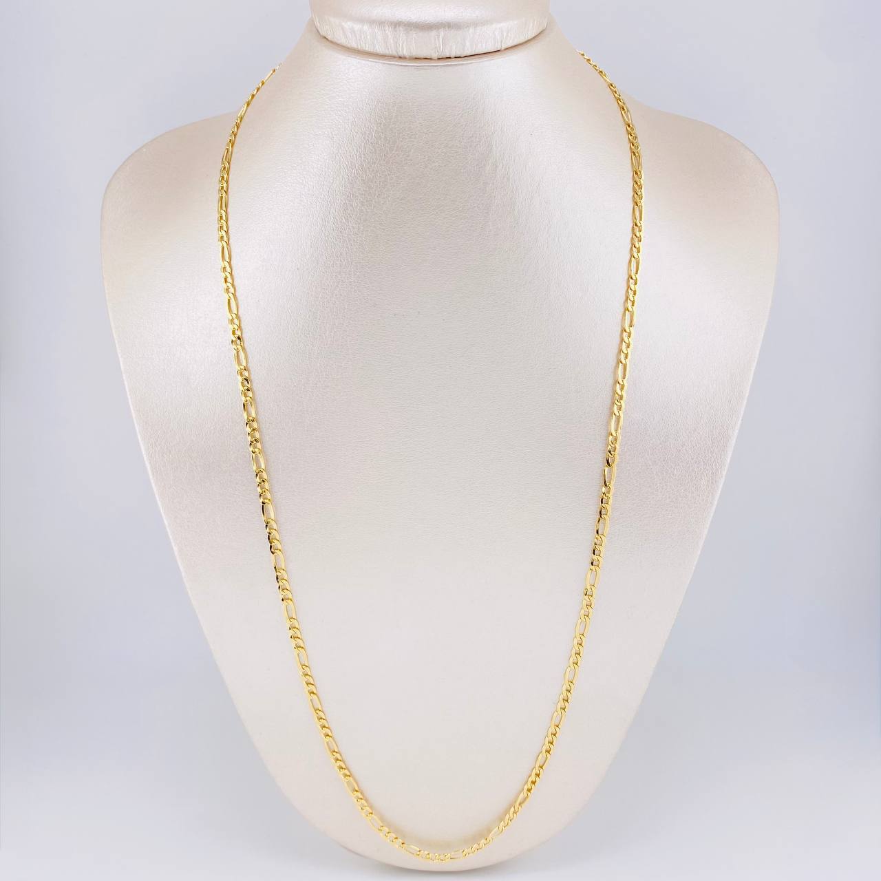 Cadena Figaro 4.25g / 60cm / 3.4mm Oro Amarillo 18K