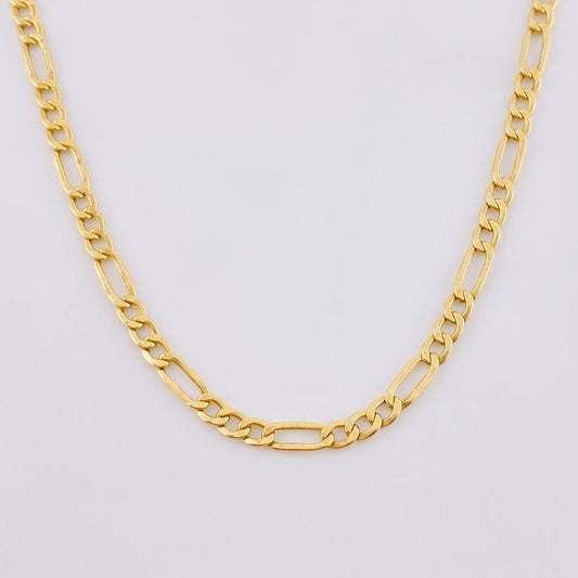Cadena Figaro 2.75g / 60cm / 2.4mm Oro Amarillo 18K