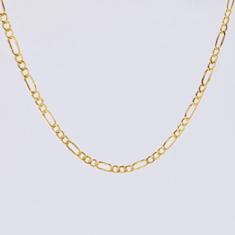 Cadena Figaro 2.75g / 60cm / 2.4mm Oro Amarillo 18K