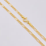 Cadena Figaro 2.7g / 60cm / 2.4mm Oro Amarillo 18K