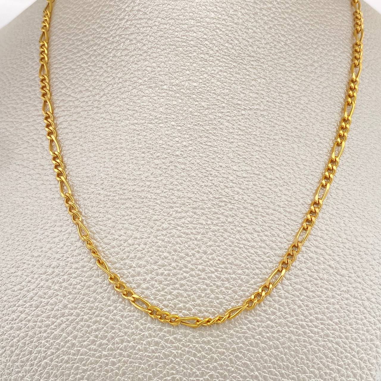 Cadena Figaro 7.2gr / 65cm / 2.6mm Oro Amarillo +1 18K &