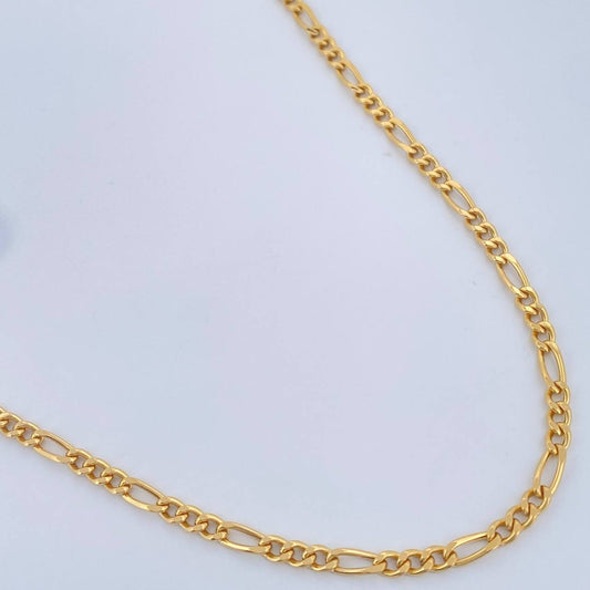 Cadena Figaro 7.2gr / 65cm / 2.6mm Oro Amarillo +1 18K &
