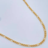 Cadena Figaro 7.2gr / 65cm / 2.6mm Oro Amarillo +1 18K &