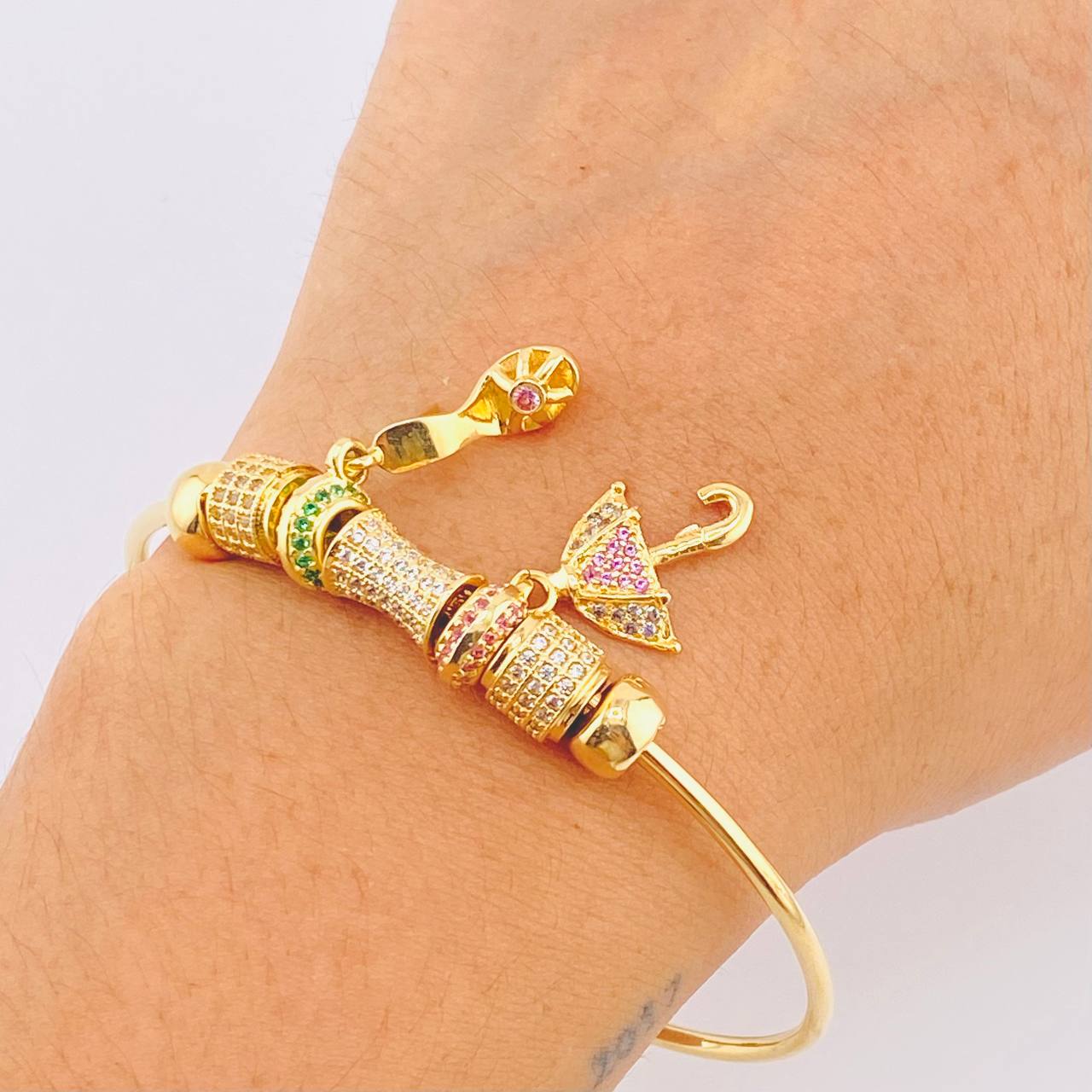 Pulso PD Tacón Sombrilla 16.55gr / 18.5cm / Oro Amarillo 18K