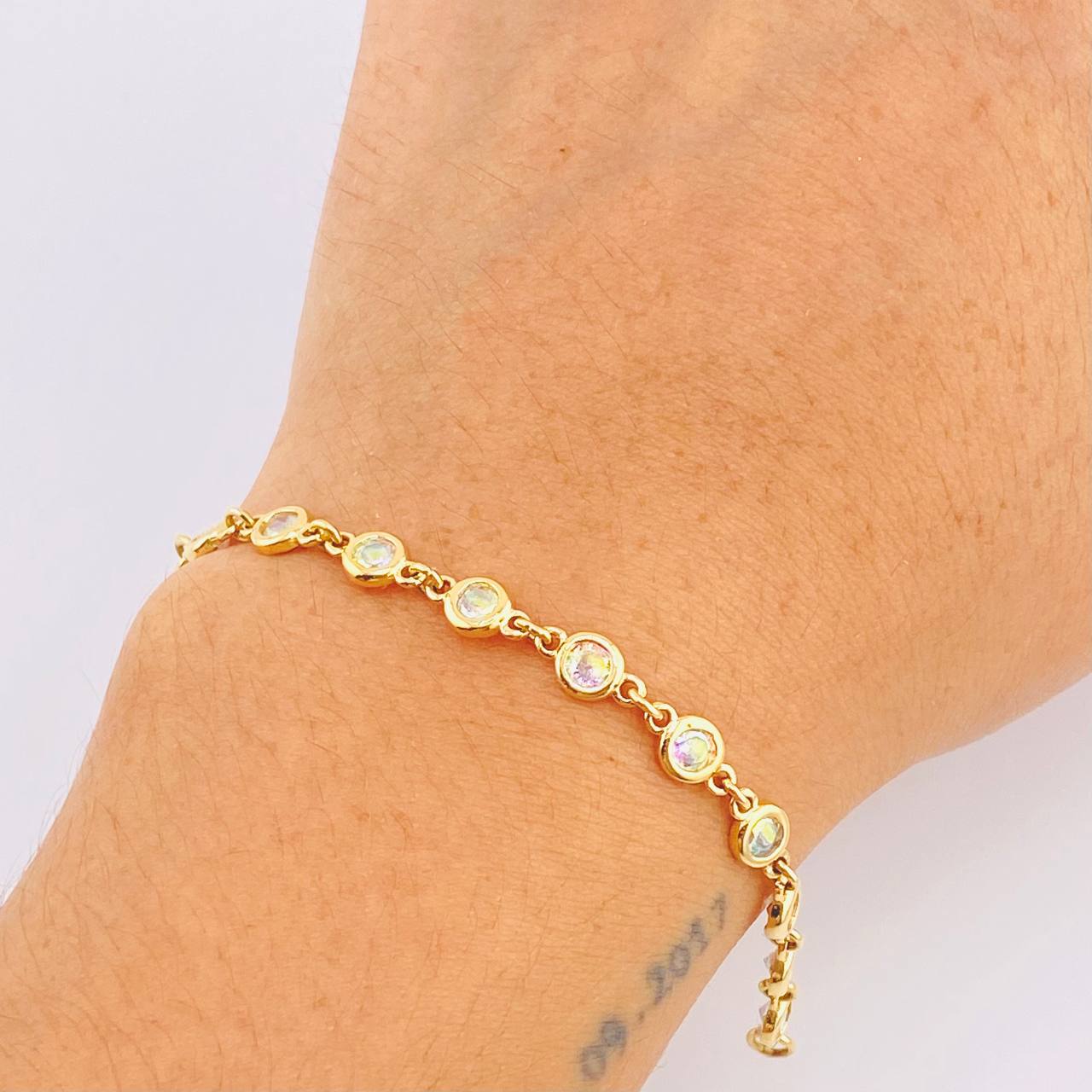 Pulso Burbujas 6.5gr / 18cm / 4.8mm Oro Amarillo Nac.Esp. 18K ©