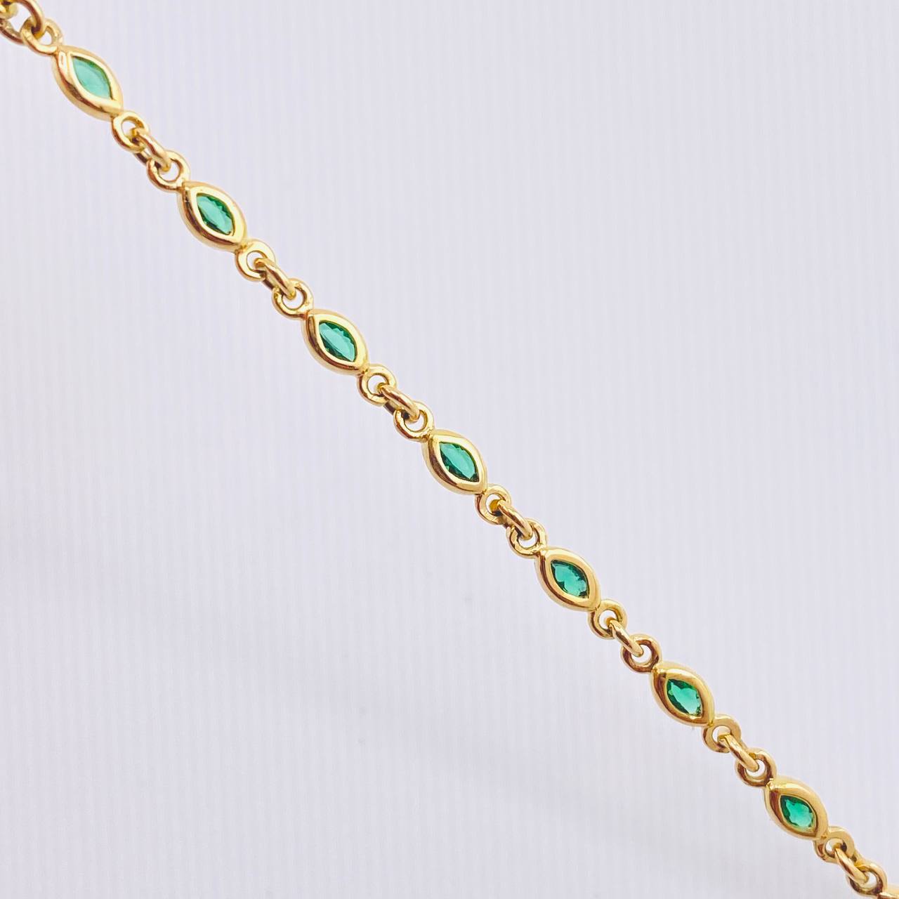 Pulso Burbujas Ovaladas 4.25gr / 18.5cm / 3mm Oro Amarillo Nac.Esp. 18K ©