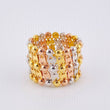 Anillo Pulso Convertible Escalera 9.05gr / T5 1/2 / Tres Oros +4 18K *