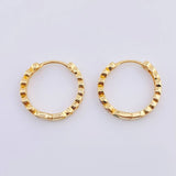 Candongas Carril Ojos Huecos 2.9gr / 1.5cm / Oro Amarillo 18K *