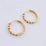 Candongas Carril Ojos Huecos 2.9gr / 1.5cm / Oro Amarillo 18K *