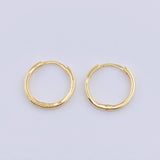Candongas Carril Liso 1.6gr / 1.4cm / Oro Amarillo 18K *