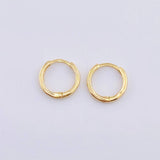 Candongas Carril Liso 0.95gr / 1cm / Oro Amarillo 18K *
